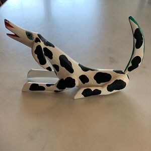 Vintage Mexican Alebrije Dalmatian Dog Signed Oaxaca